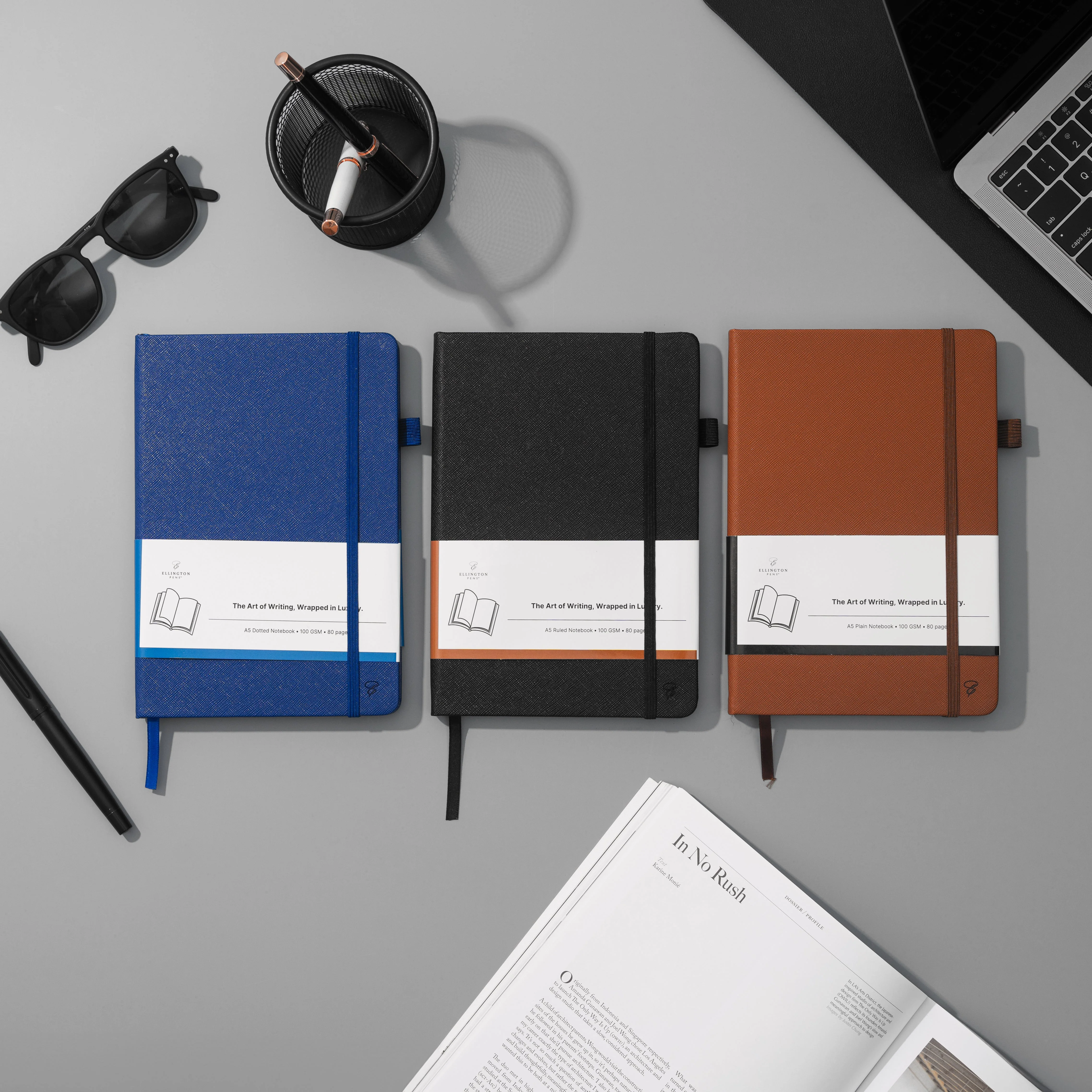 Blue Journal - PU Saffiano Leather - Image 4