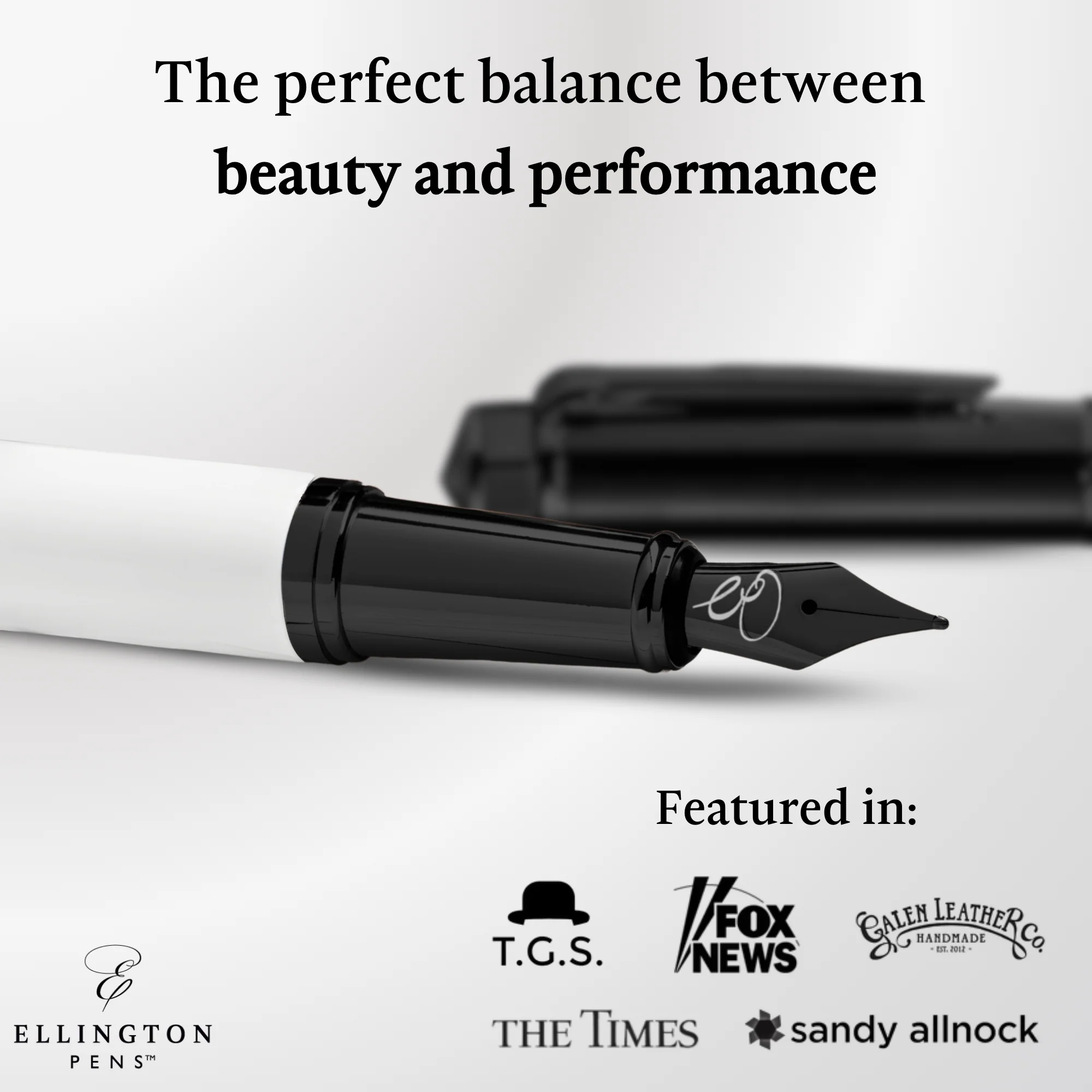 Ebony White Fountain Pen - Image 5