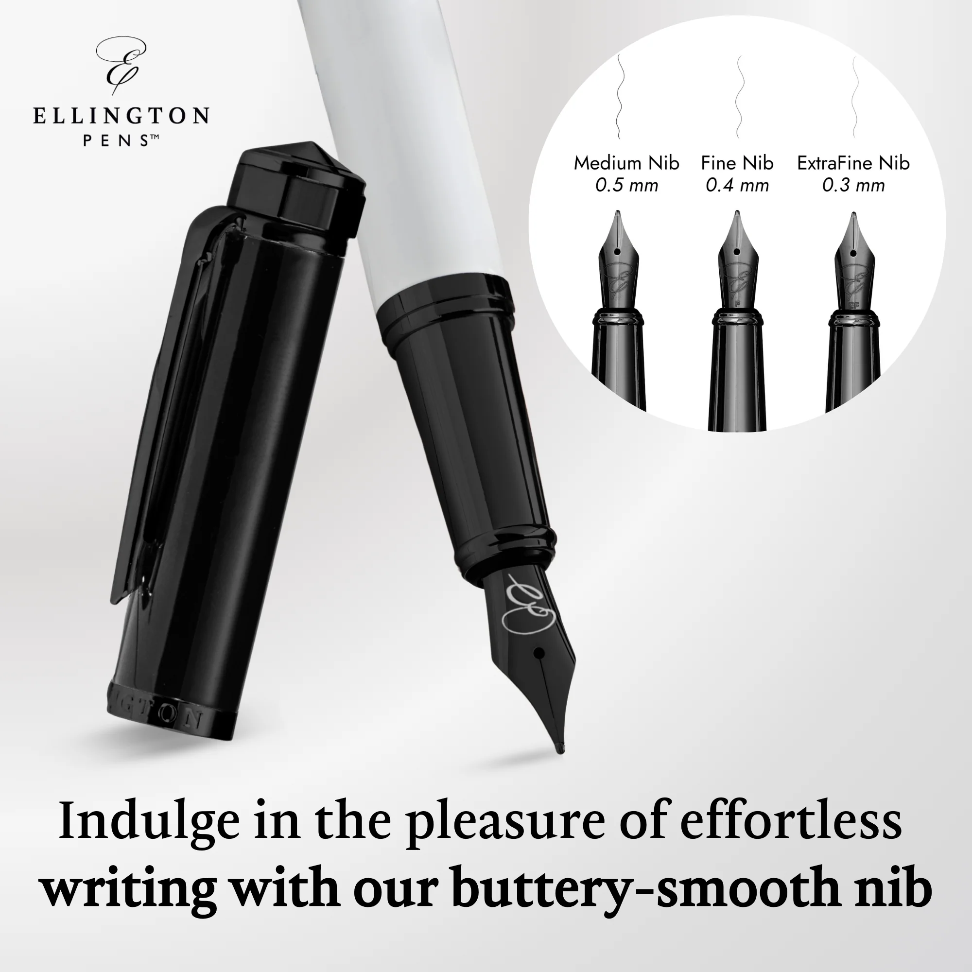 Ebony White Fountain Pen - Image 7
