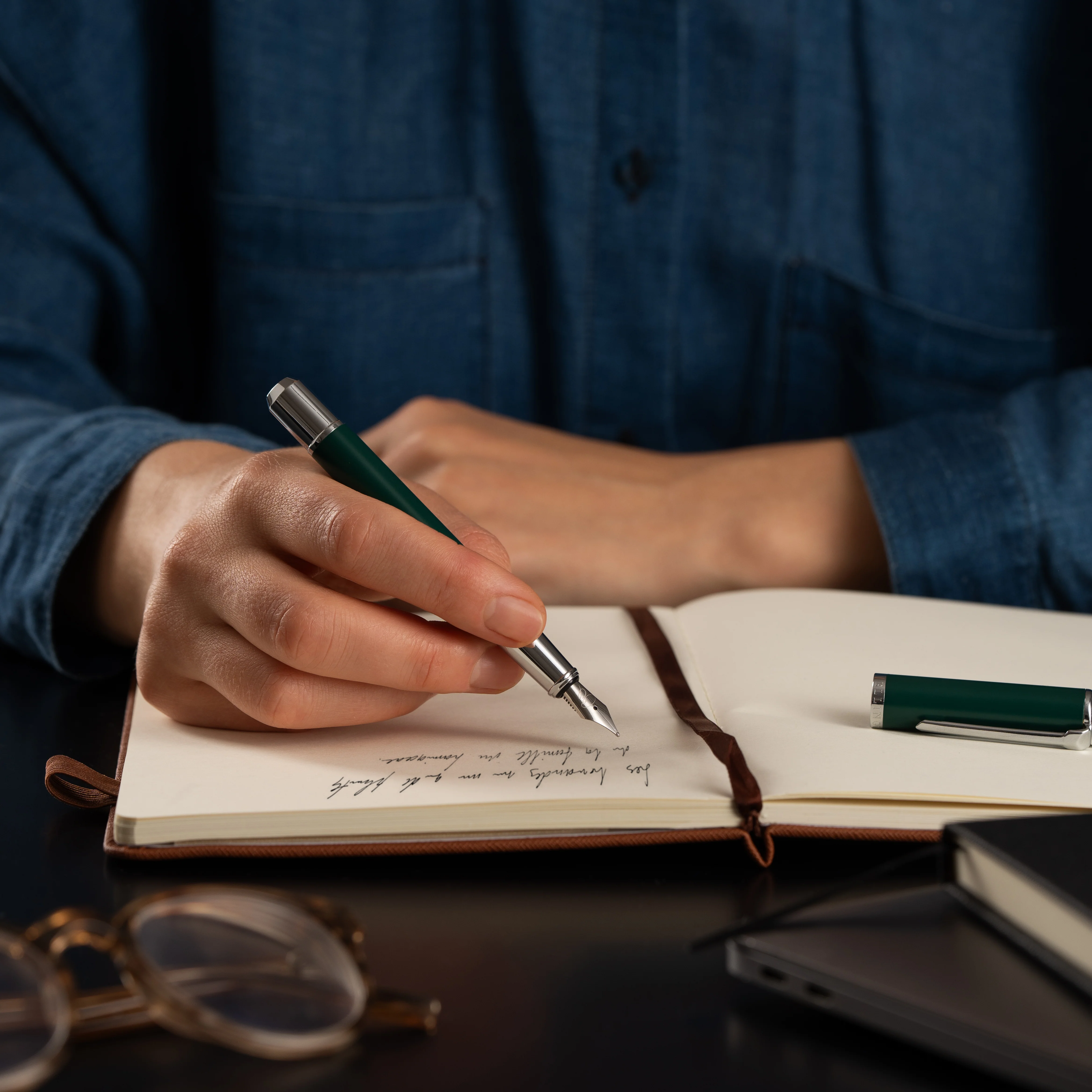 Emerald Sterling Pocket Size Fountain Pen - Image 8