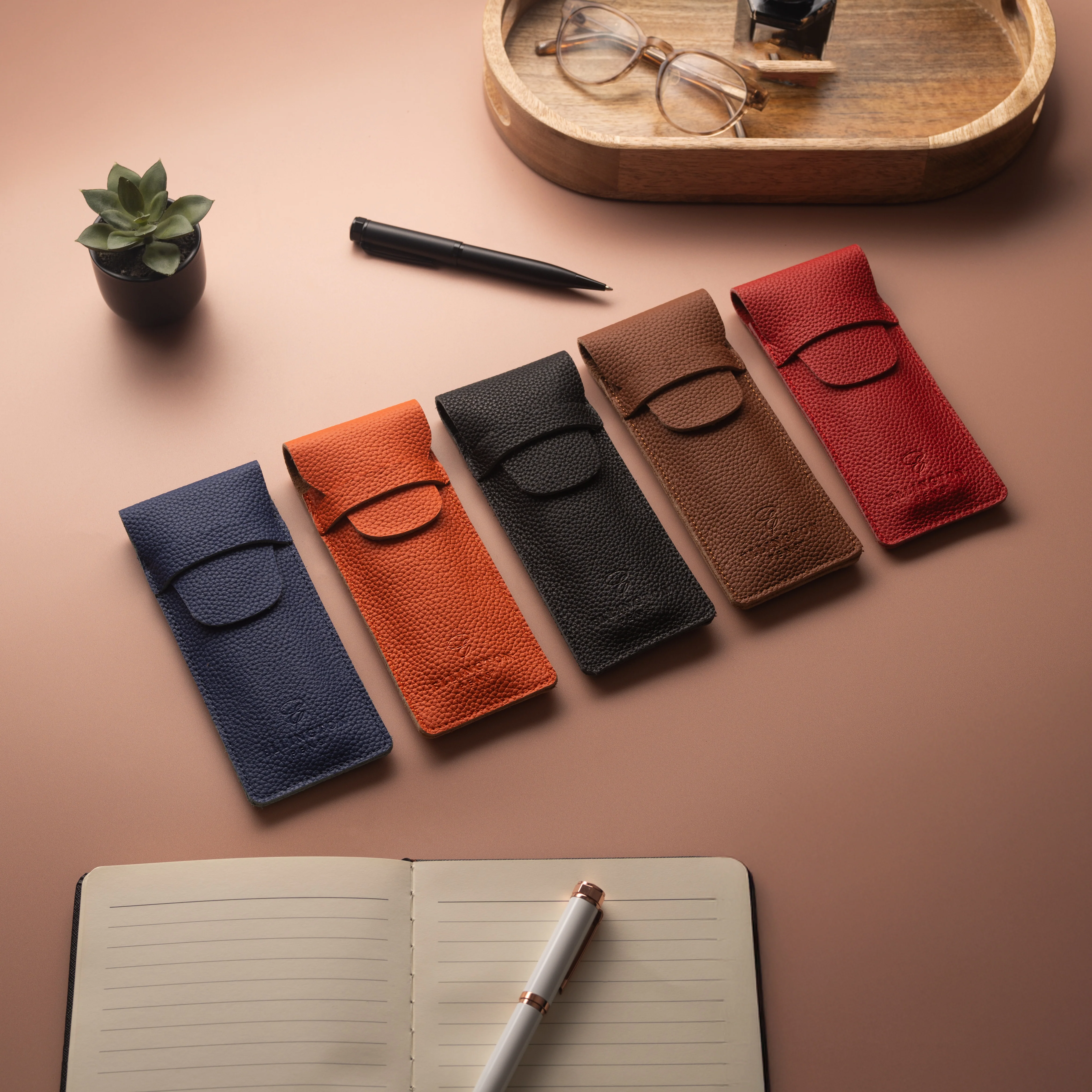 Leather Pen Case Red - Image 6