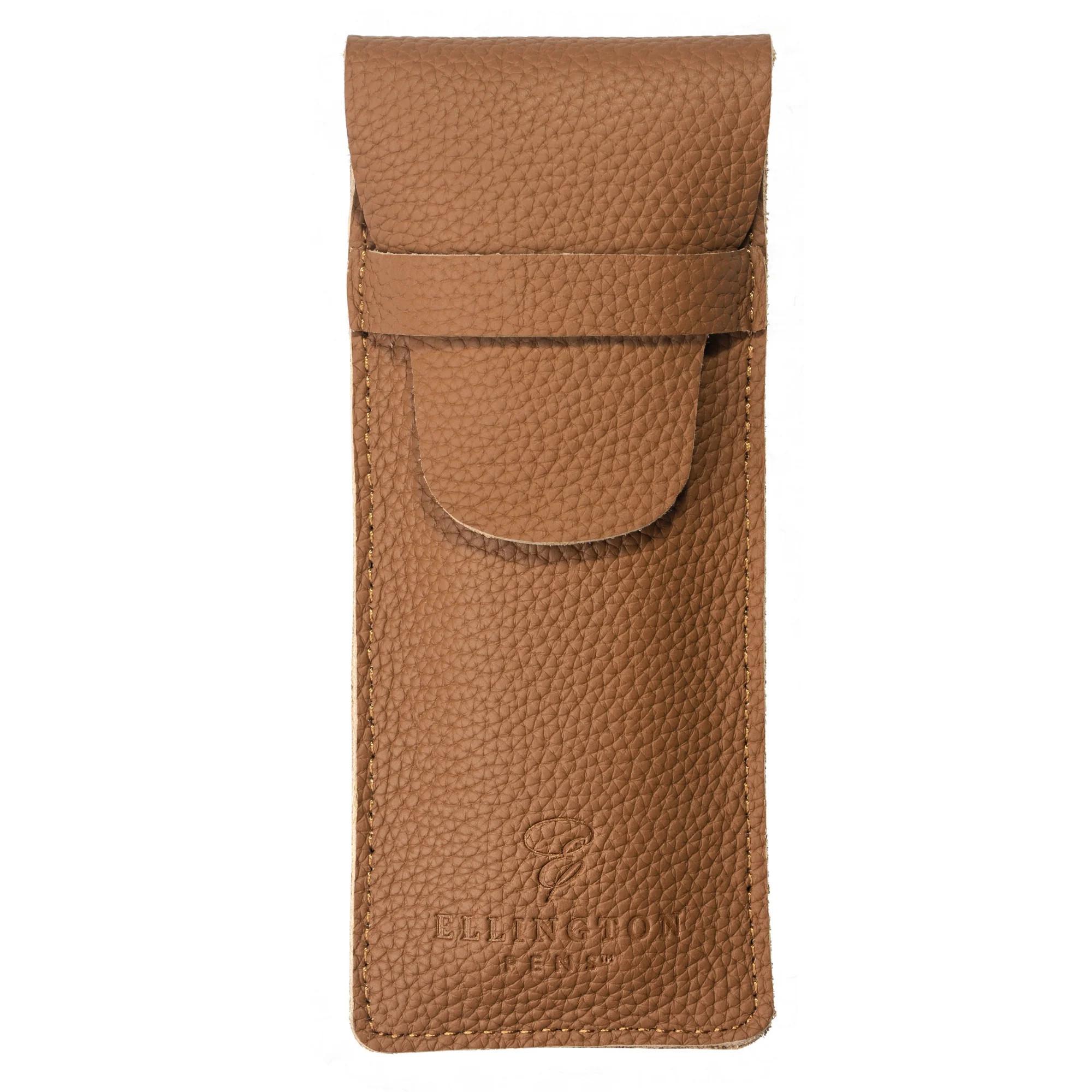 Tan Brown Leather Pen Case with Gift Box - Image 3