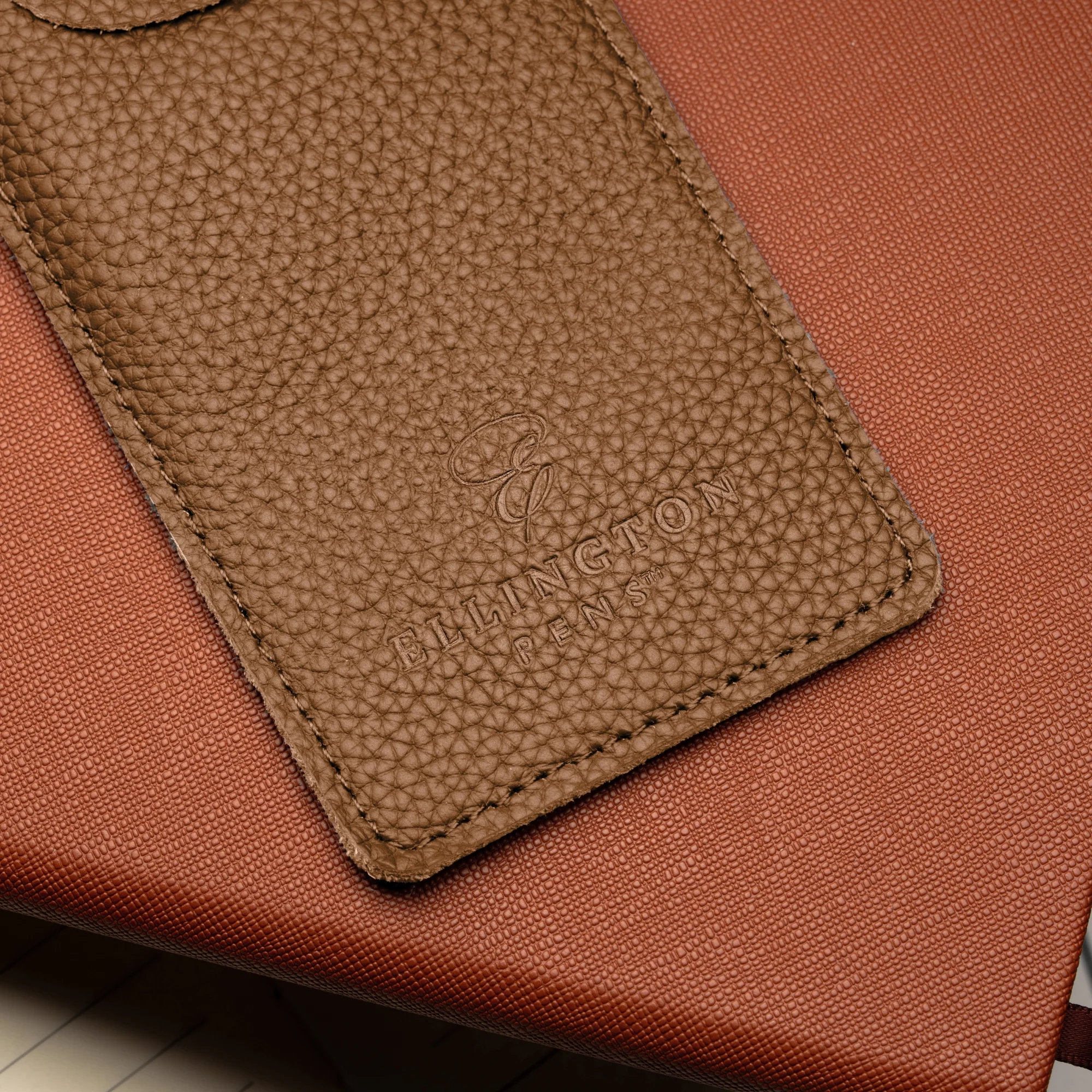 Tan Brown Leather Pen Case with Gift Box - Image 8