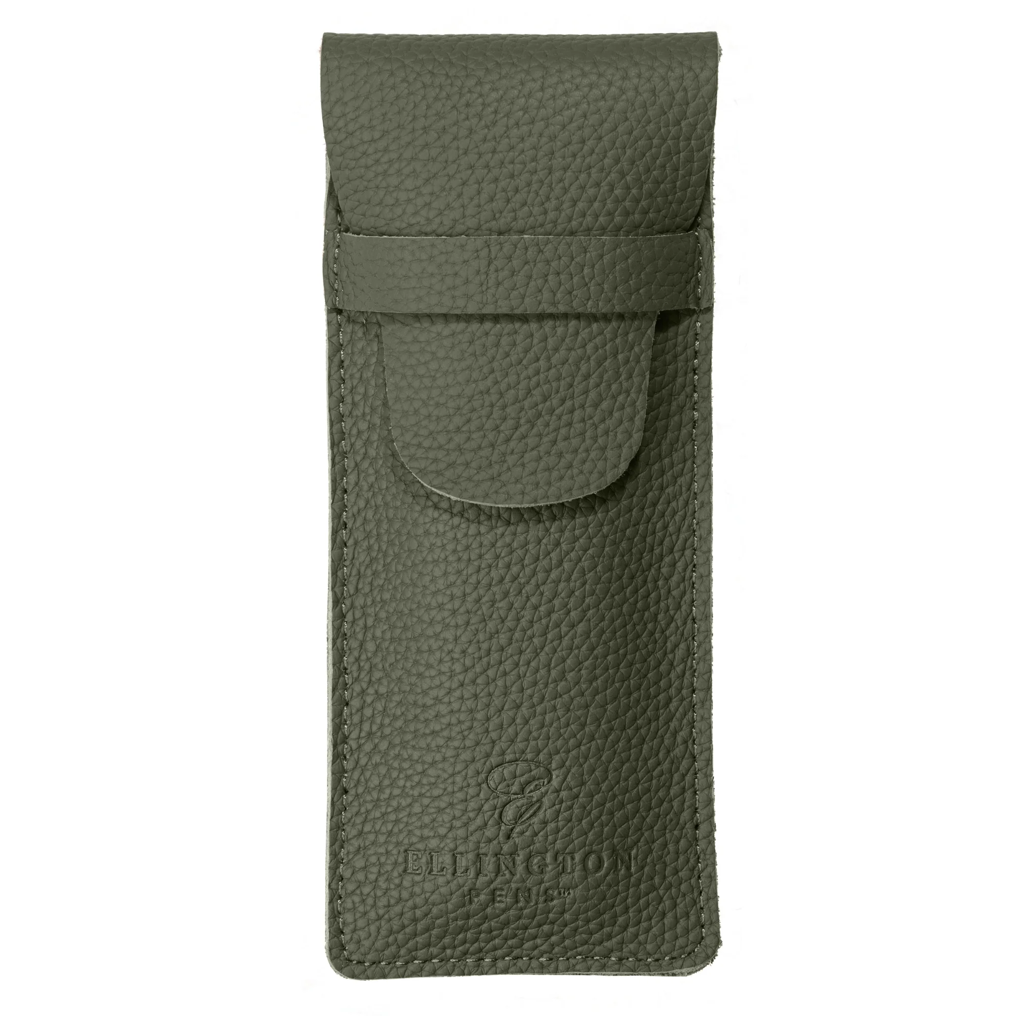 Khaki Green Leather Pen Case with Gift Box - Image 3