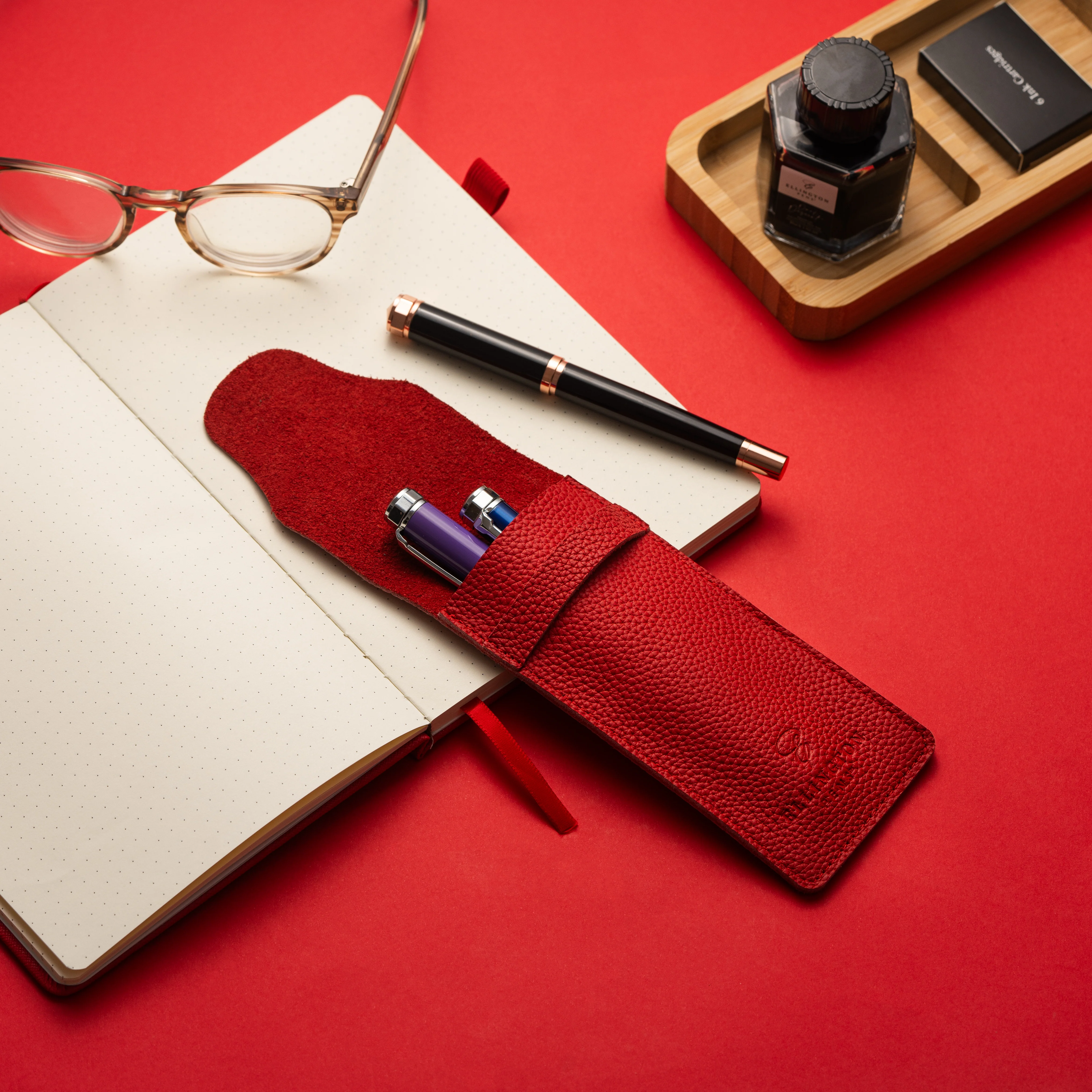 Leather Pen Case Red - Image 5