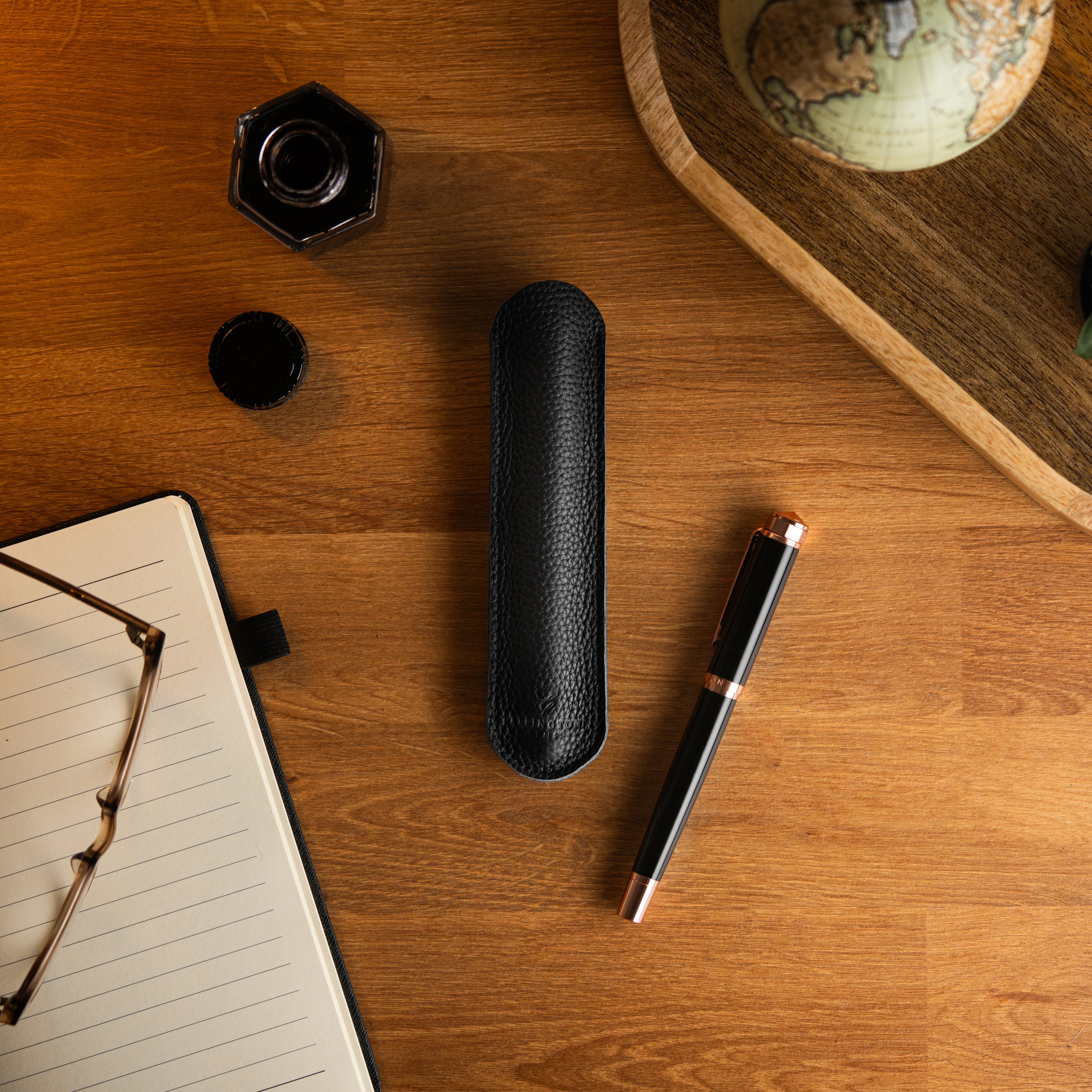 Leather Pen Sleeve Black - Image 3