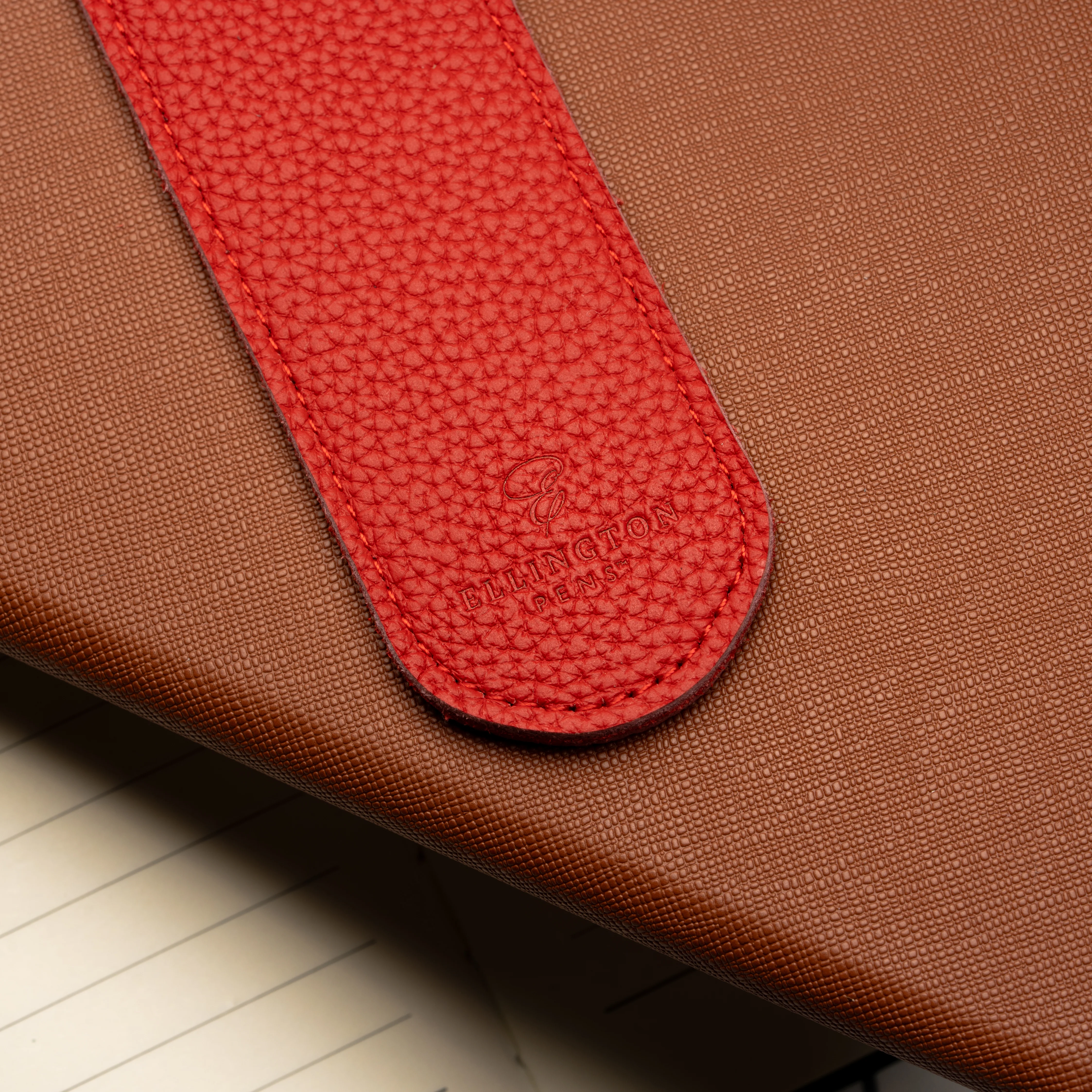 Leather Pen Sleeve Red - Image 2