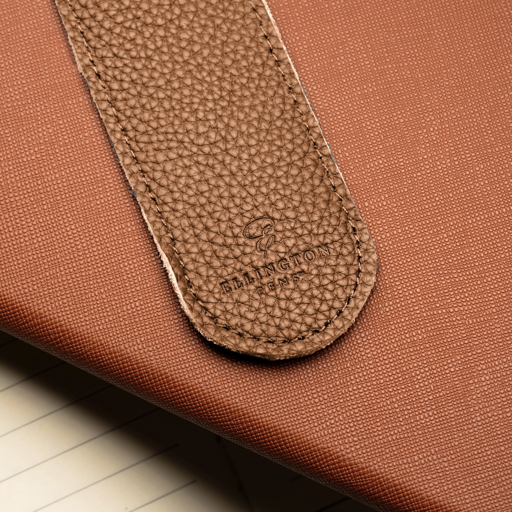 Tan Brown Leather Pen Sleeve with Gift Box - Image 8