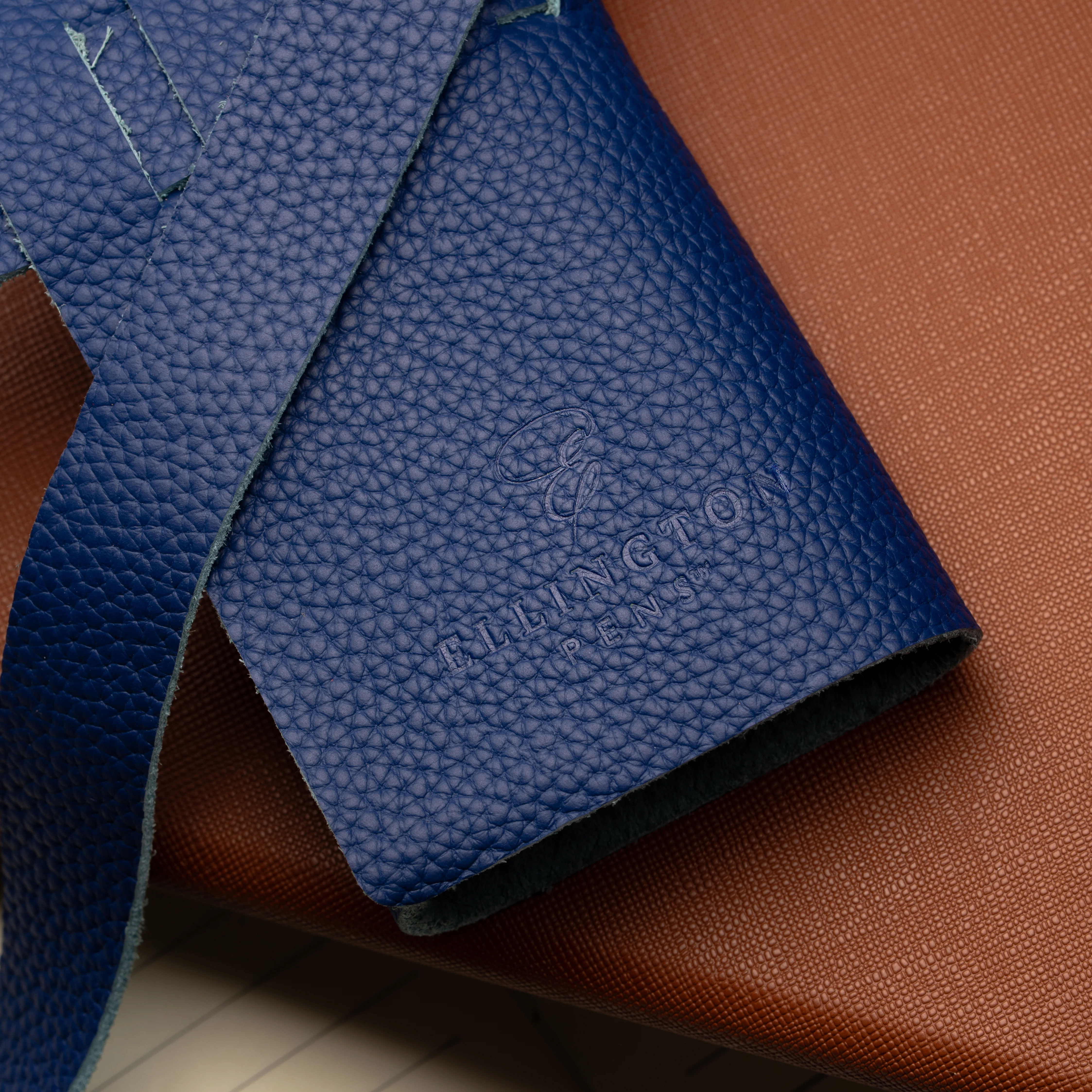 Leather Roll Pen Case Orange - Image 10