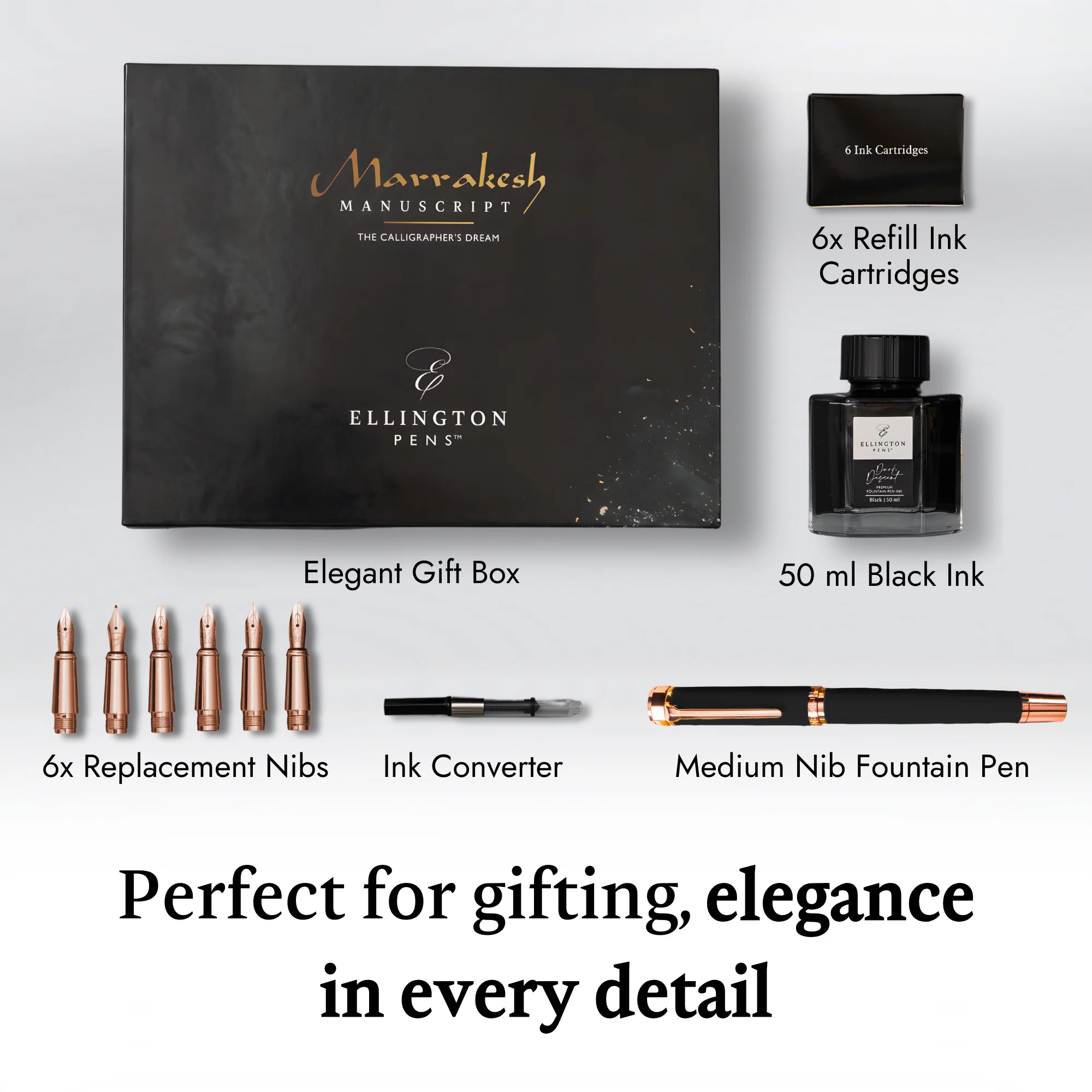 Midnight Rose Marrakesh Calligraphy Set - Image 3