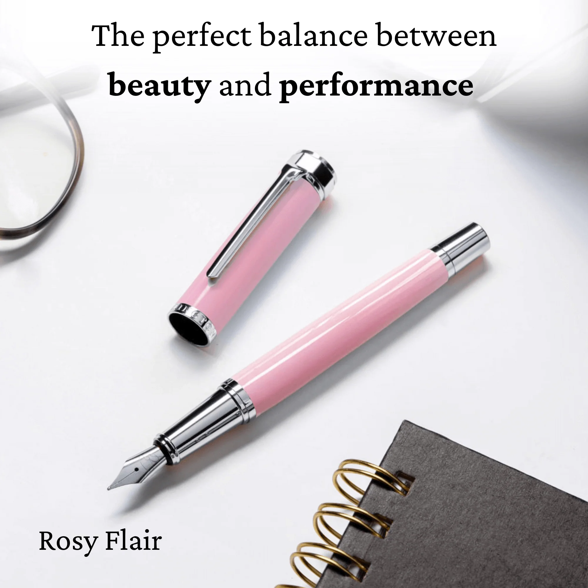 Rosy Flair Fountain Pen - Image 3