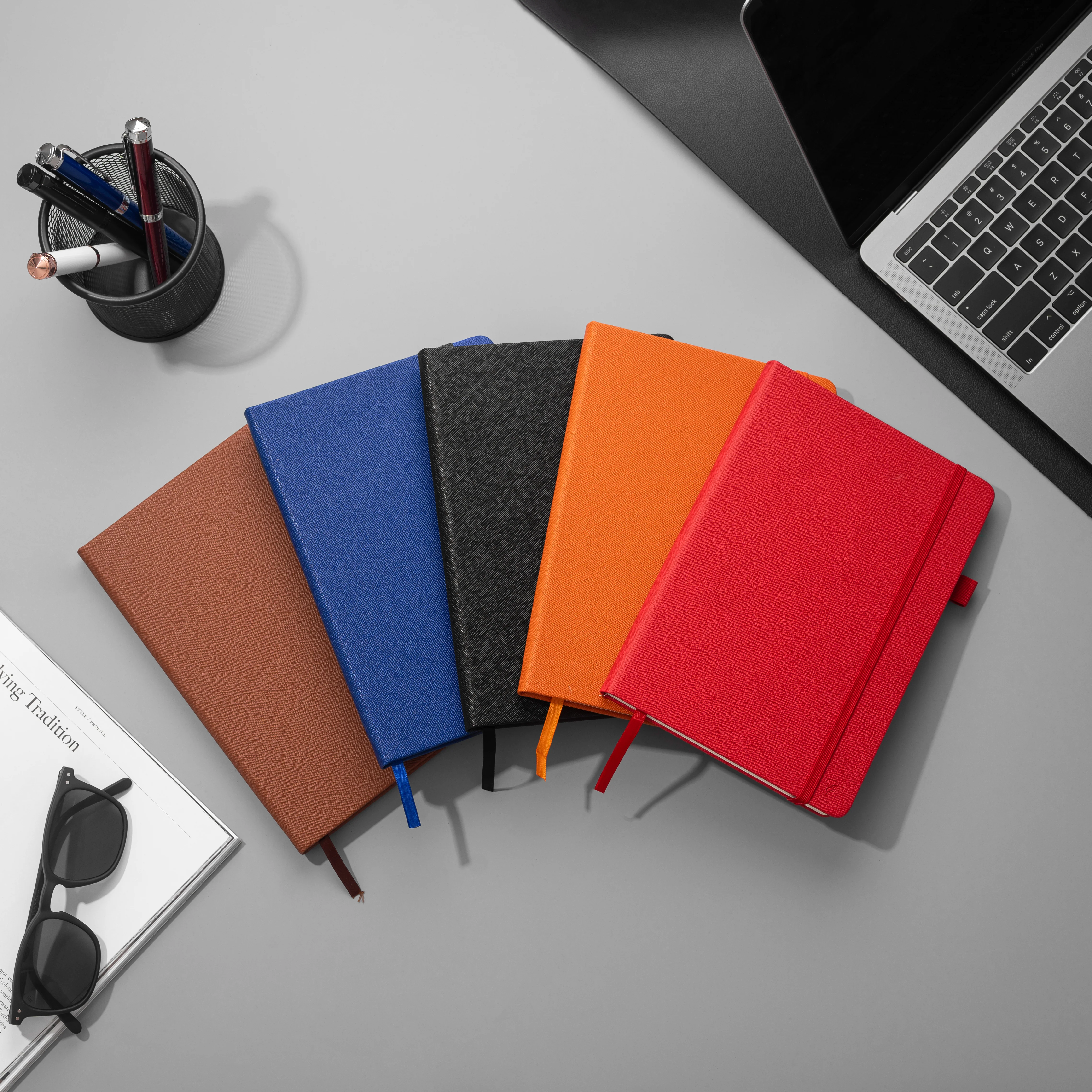 Red Journal - PU Saffiano Leather - Image 6