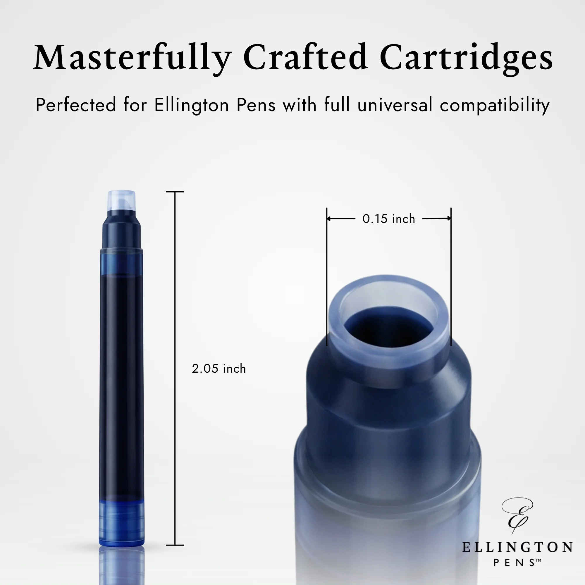 Refill Ink Cartridges - 24 Pack - Compatible with Ellington Pens - Image 4