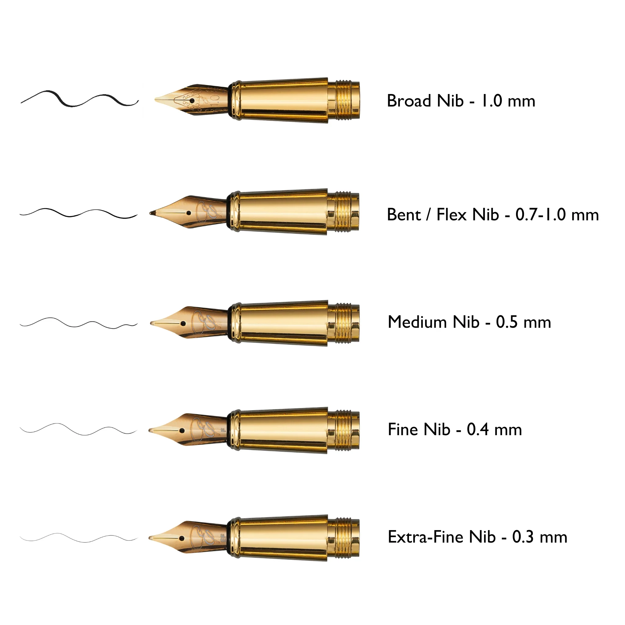 Replacement Nib with Ink Converter - Gold - Image 2