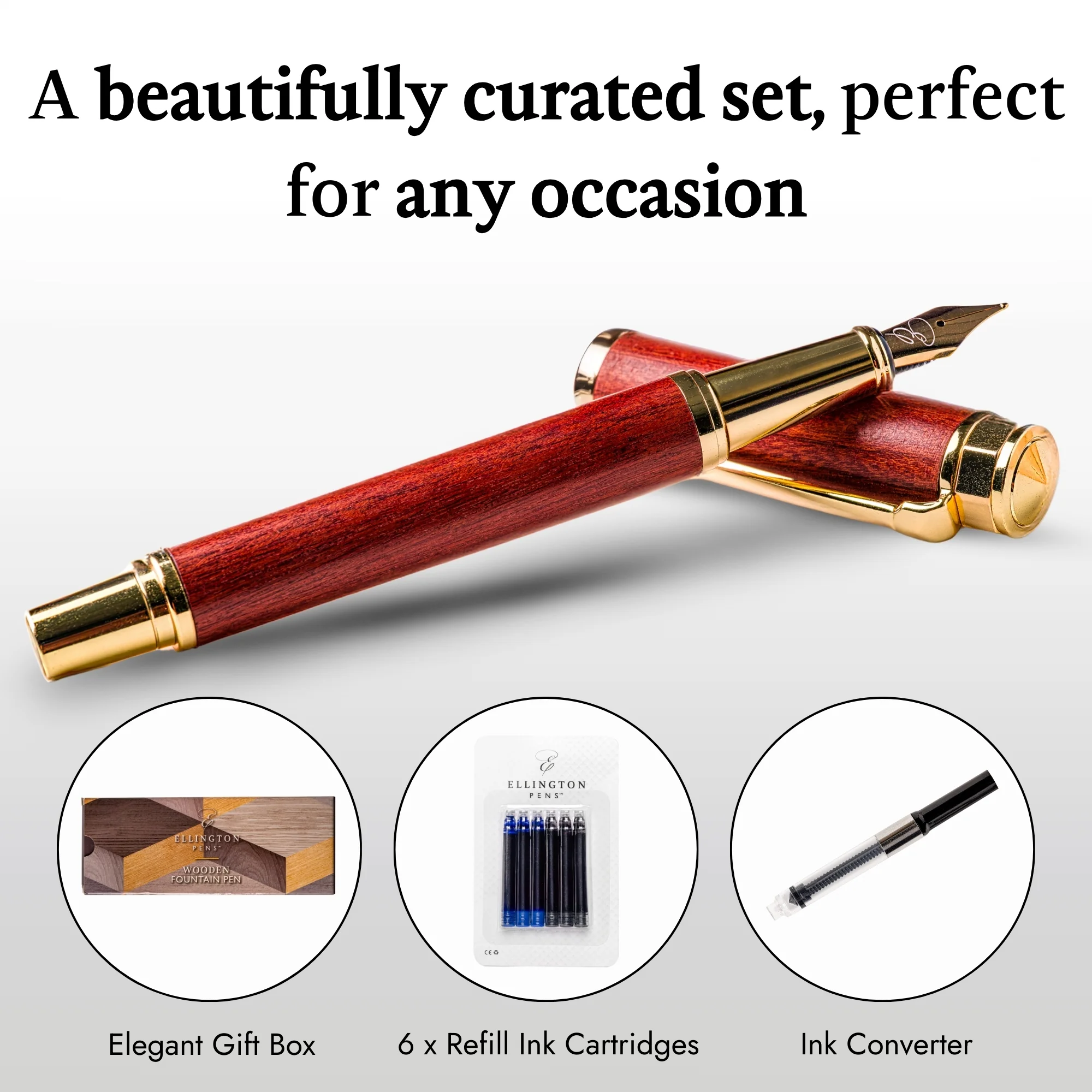 Rosewood Radiance Fountain Pen - Image 4