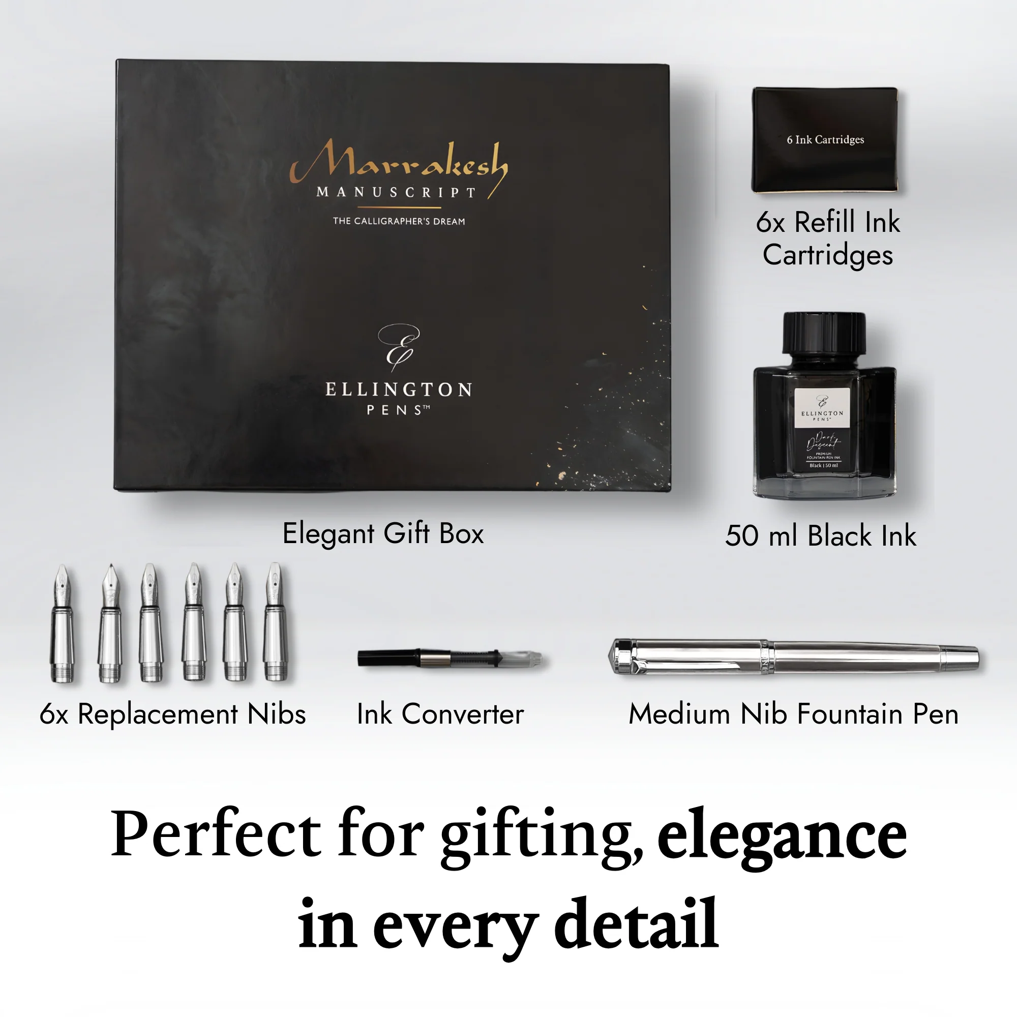 Silver Sonata Marrakesh Calligraphy Set - Image 3
