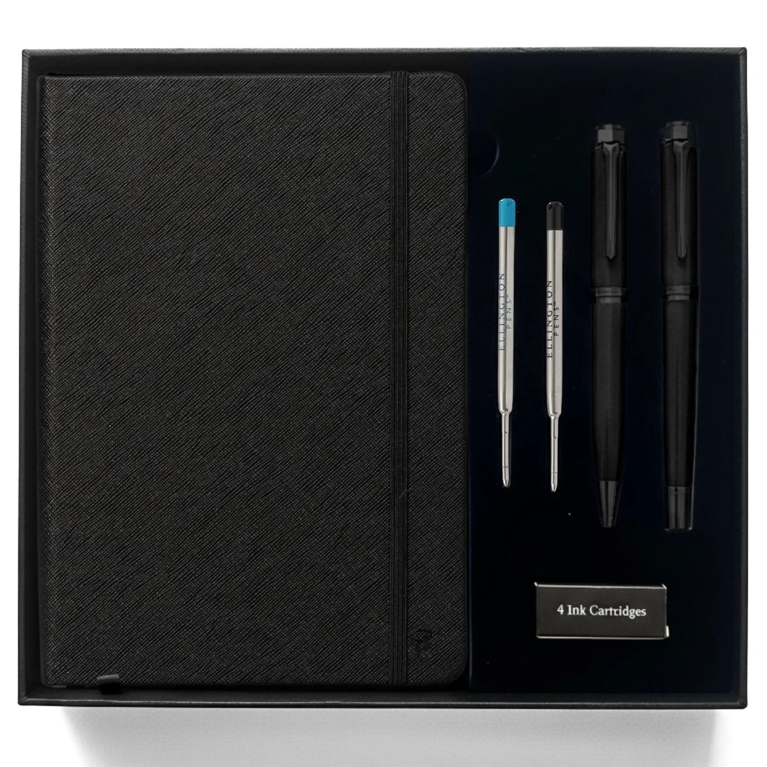 The Stealth Fountain Pen and Ballpoint Duo Journal Set