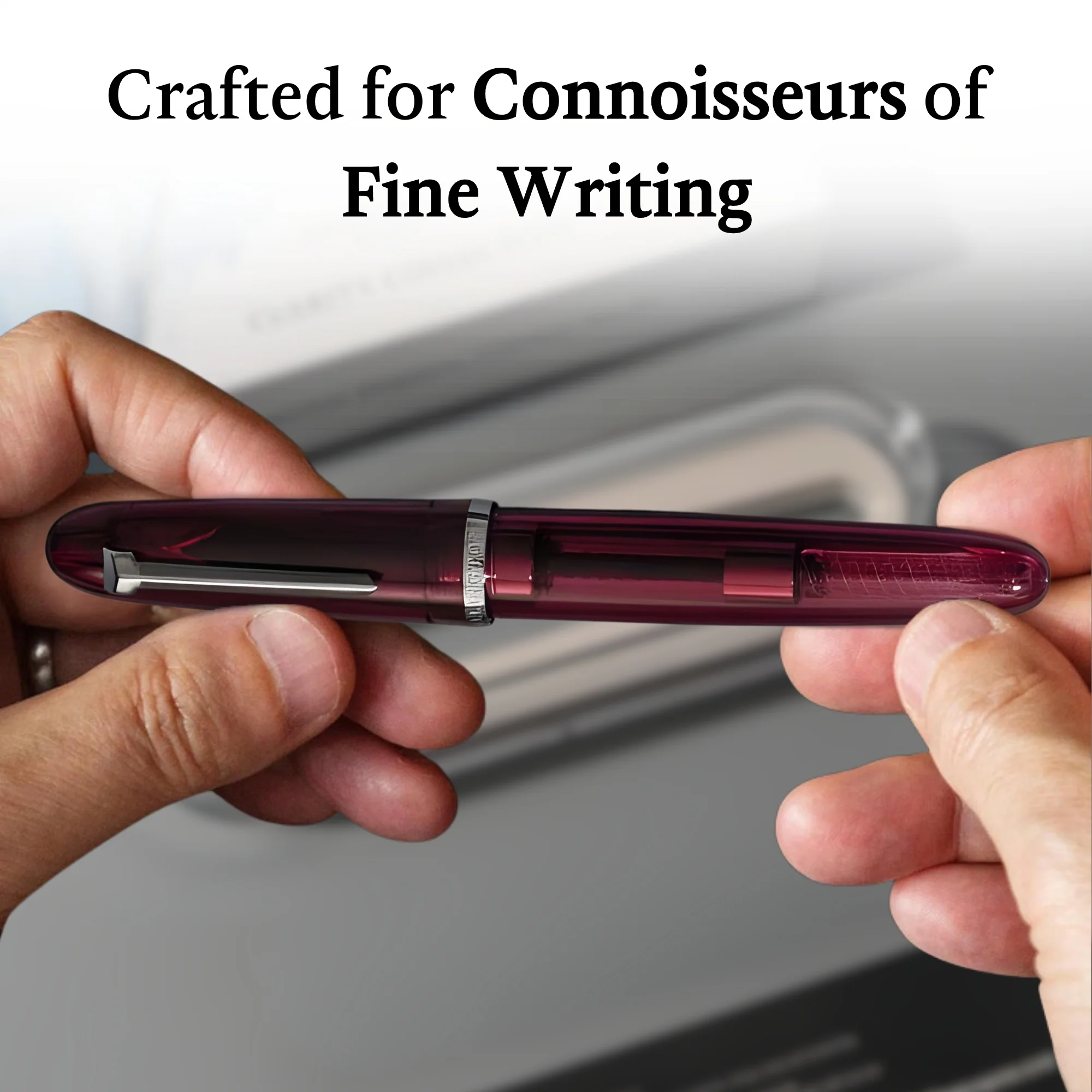 Crimson Clarity - Transparent Fountain Pen - Image 4