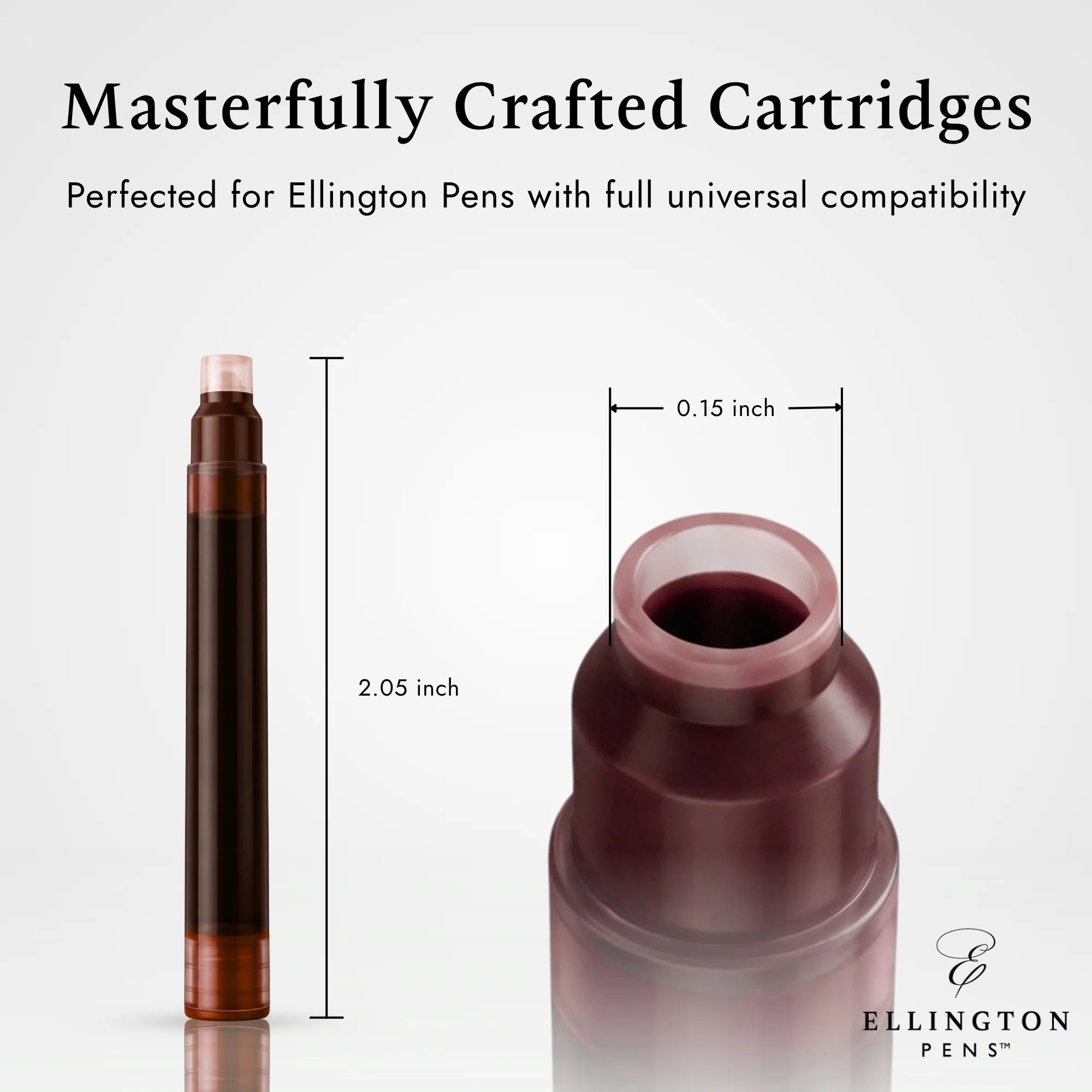 Refill Ink Cartridges - 24 Pack - Compatible with Ellington Pens 24 Vibrant Ink - Image 3